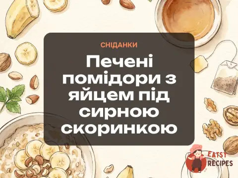 Печені помідори з яйцем під сирною скоринкою