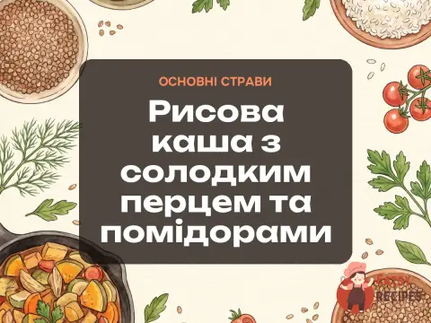 Рисова каша з солодким перцем та помідорами