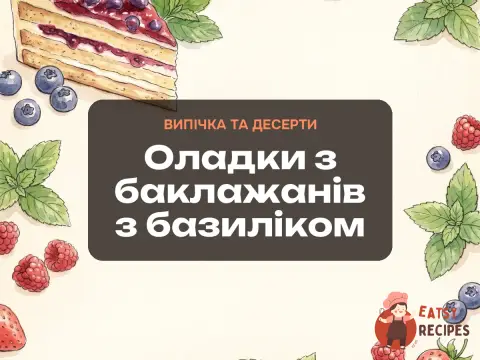 Оладки з баклажанів з базиліком
