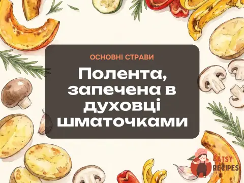 Полента, запечена в духовці шматочками