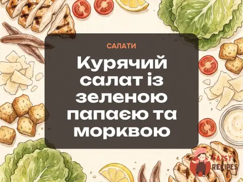 Курячий салат із зеленою папаєю та морквою