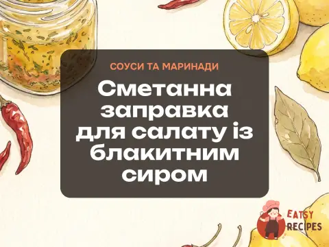Сметанна заправка для салату із блакитним сиром