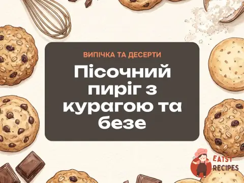 Пісочний пиріг з курагою та безе