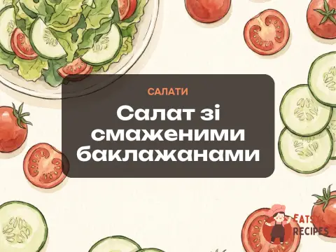 Салат зі смаженими баклажанами