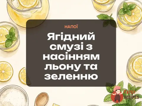 Ягідний смузі з насінням льону та зеленню