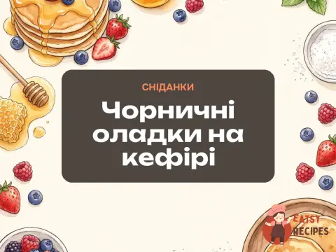 Чорничні оладки на кефірі