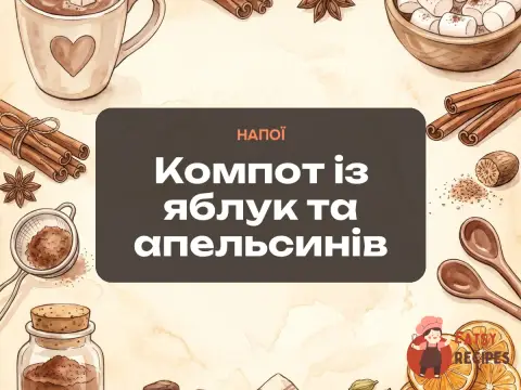 Компот із яблук та апельсинів