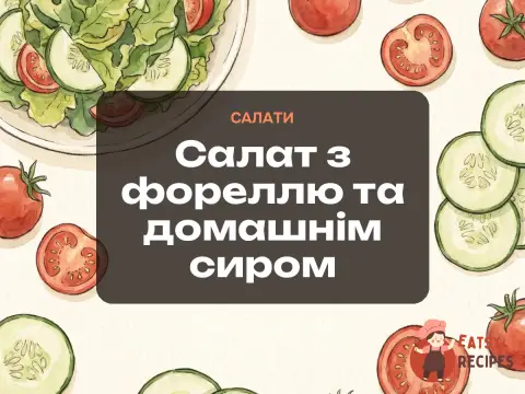 Салат з фореллю та домашнім сиром
