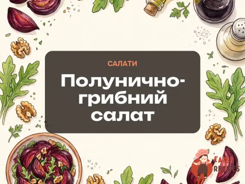 Полунично-грибний салат