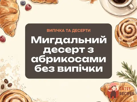 Мигдальний десерт з абрикосами без випічки