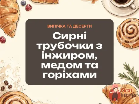 Сирні трубочки з інжиром, медом та горіхами