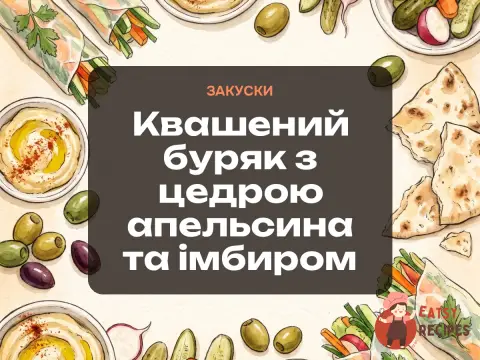 Квашений буряк з цедрою апельсина та імбиром