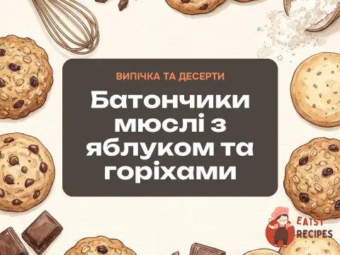 Батончики мюслі з яблуком та горіхами