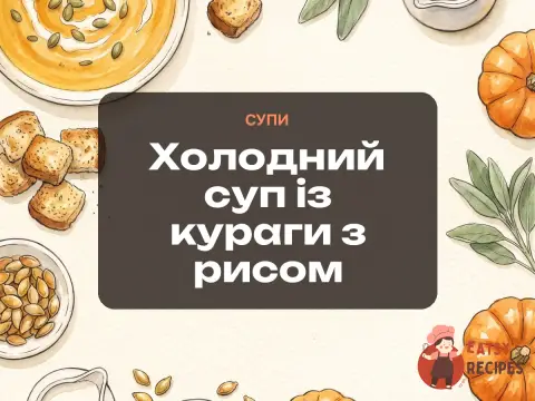 Холодний суп із кураги з рисом