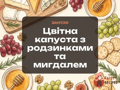 Цвітна капуста з родзинками та мигдалем