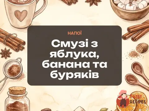 Смузі з яблука, банана та буряків