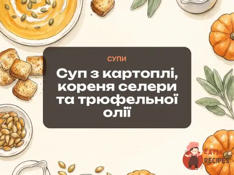 Суп з картоплі, кореня селери та трюфельної олії