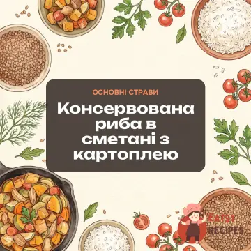 Консервована риба в сметані з картоплею