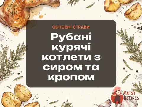 Рубані курячі котлети з сиром та кропом