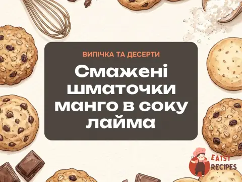 Смажені шматочки манго в соку лайма