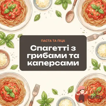 Спагетті з грибами та каперсами