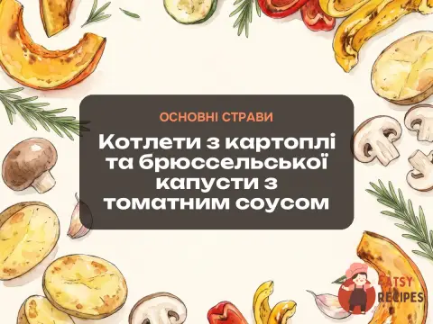 Котлети з картоплі та брюссельської капусти з томатним соусом