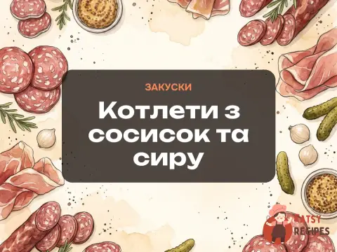 Котлети з сосисок та сиру
