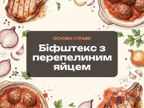 Біфштекс з перепелиним яйцем