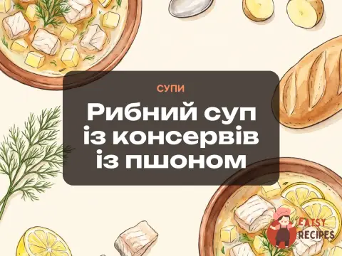 Рибний суп із консервів із пшоном