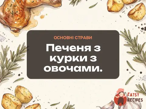 Печеня з курки з овочами.