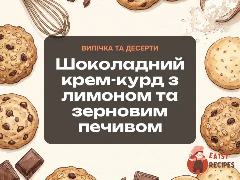 Шоколадний крем-курд з лимоном та зерновим печивом