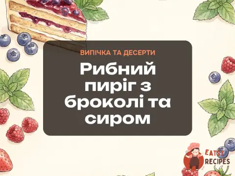 Рибний пиріг з броколі та сиром