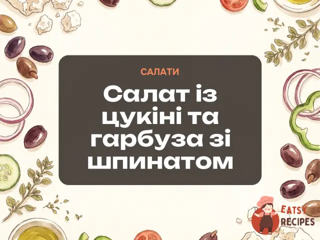 Салат із цукіні та гарбуза зі шпинатом