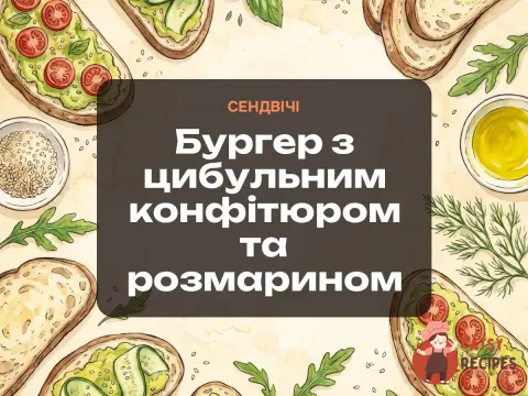 Бургер з цибульним конфітюром та розмарином