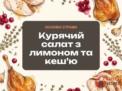 Курячий салат з лимоном та кеш'ю