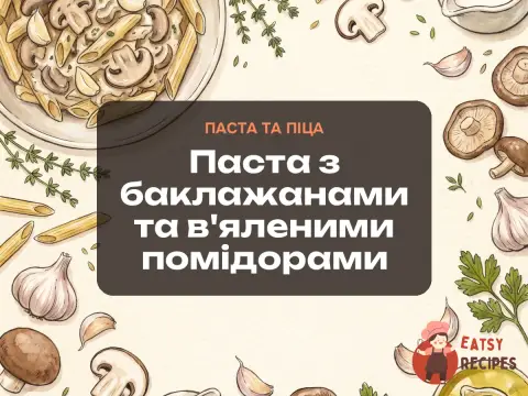 Паста з баклажанами та в'яленими помідорами