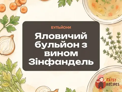 Яловичий бульйон з вином Зінфандель