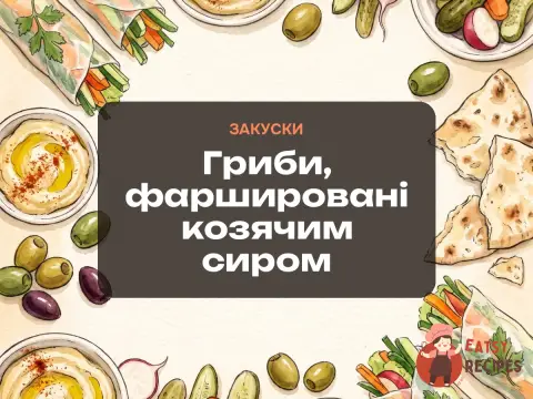 Гриби, фаршировані козячим сиром