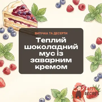Теплий шоколадний мус із заварним кремом