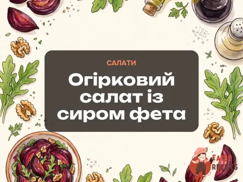 Огірковий салат із сиром фета