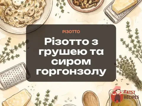 Різотто з грушею та сиром горгонзолу