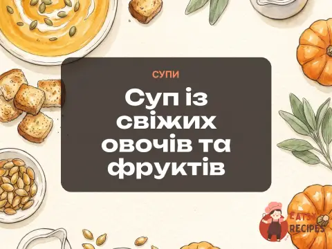Суп із свіжих овочів та фруктів