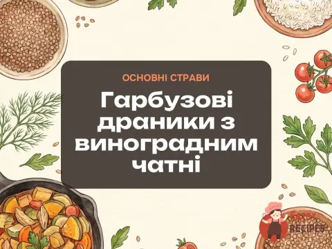 Гарбузові драники з виноградним чатні