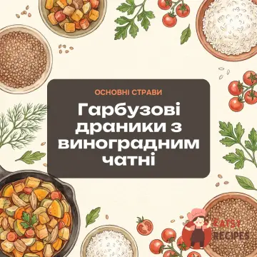 Гарбузові драники з виноградним чатні