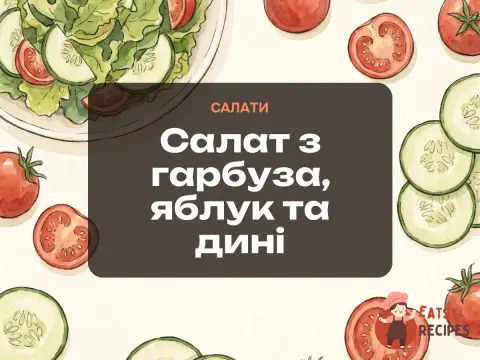Салат з гарбуза, яблук та дині