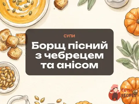 Борщ пісний з чебрецем та анісом