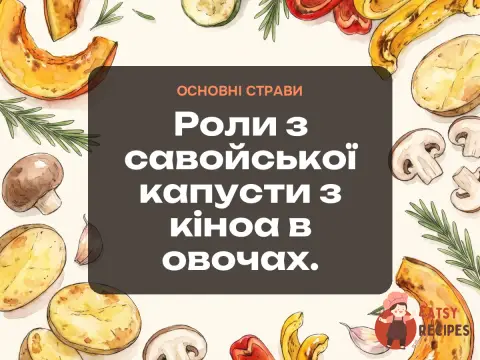 Роли з савойської капусти з кіноа в овочах.