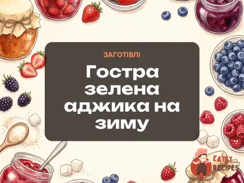 Гостра зелена аджика на зиму