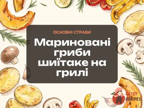 Мариновані гриби шиїтаке на грилі