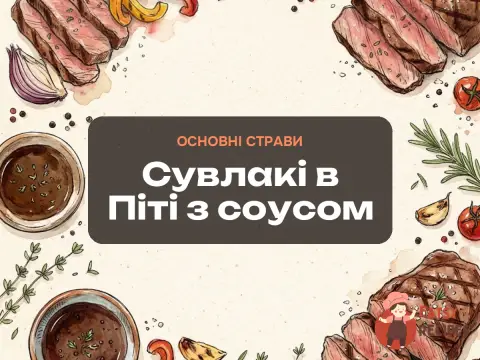 Сувлакі в Піті з соусом